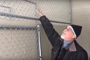 Adding chain link fabric to kennel framing