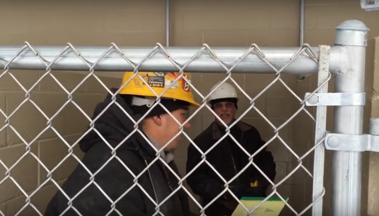 Framing kennels at Delta Animal Shelter