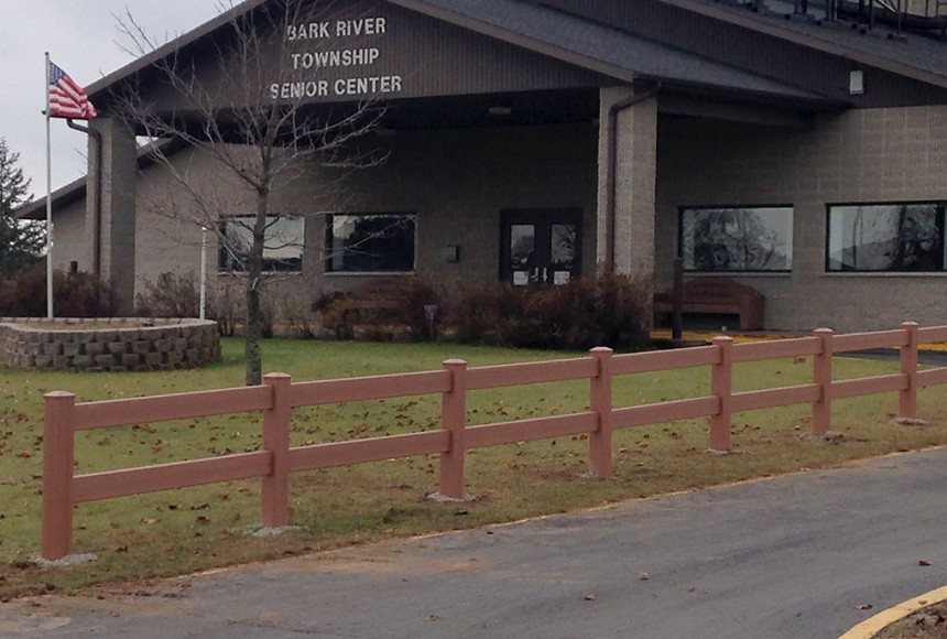 vinyl fence at Bark River Township Hall