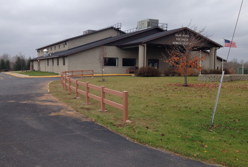 vinyl fence at Bark River Township Hall