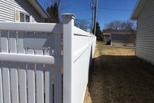 Delta Fence 1st job. Vinyl fence