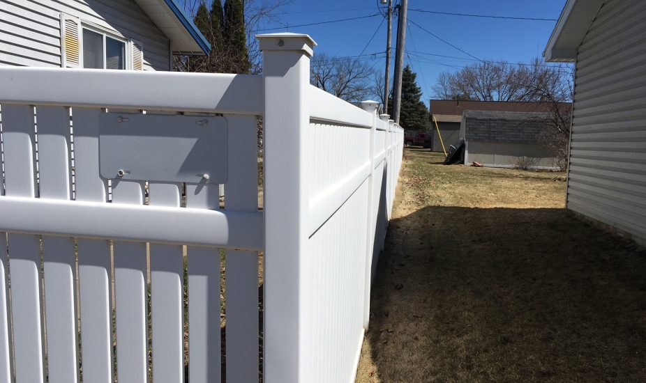 Delta Fence 1st job. Vinyl fence