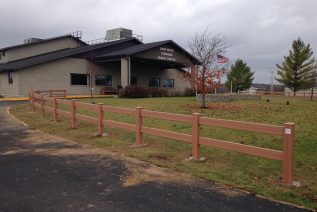 vinyl fence at Bark River Township Hall