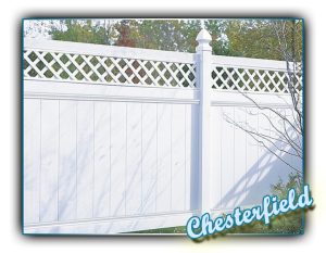 Chesterfield fence with Lattice Accent