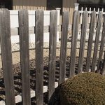 wooden picket fence