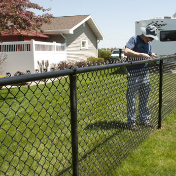Vinyl coated Residential Chain Link Fence