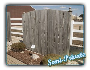 Semi-private wooden fence panels