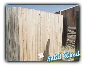 Solid Wood fence 
