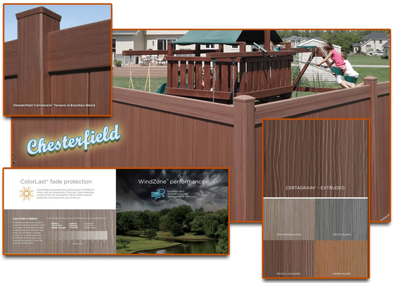 Bufftech Chesterfield Texture Vinyl Fencing Delta Fence & Construction